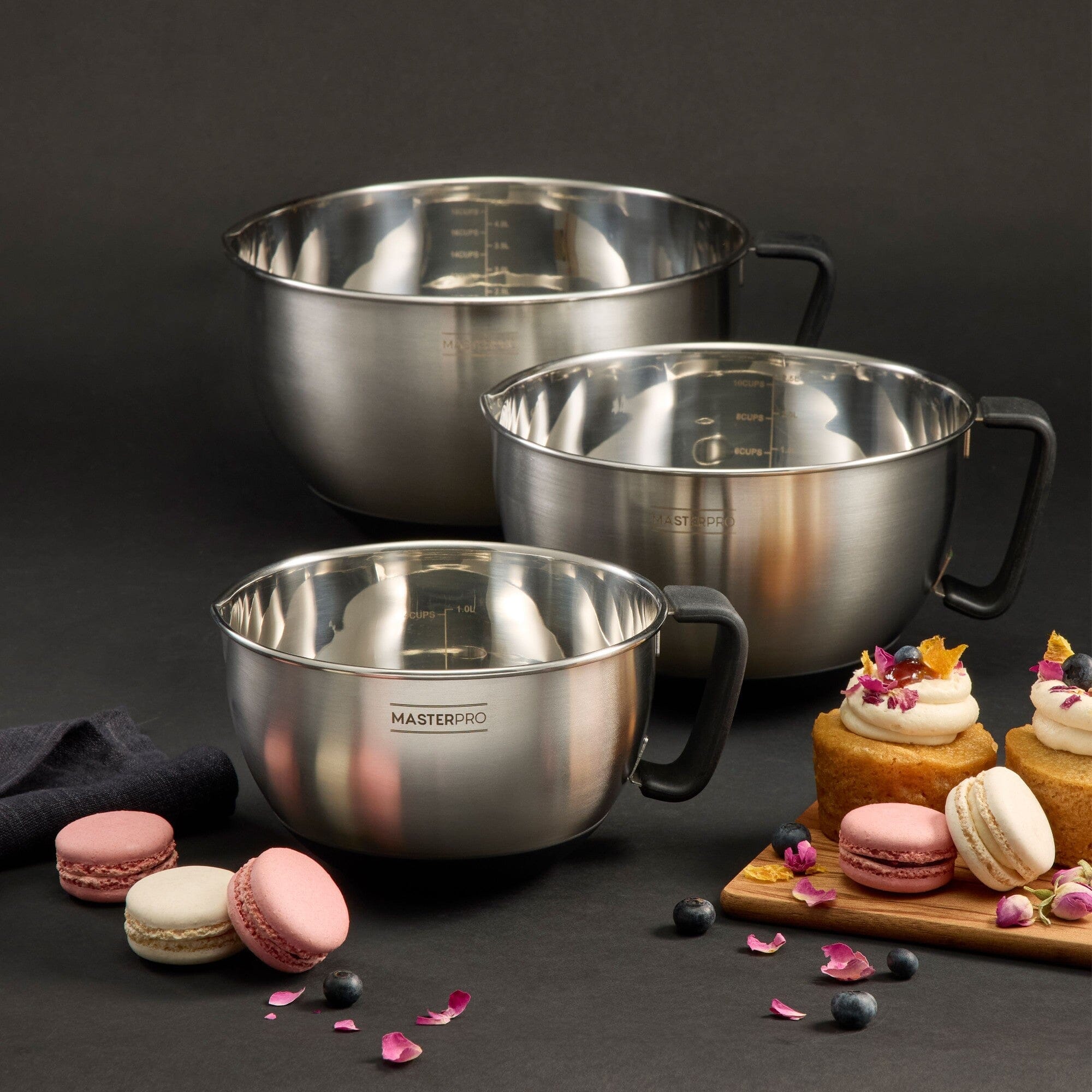 Master Pro Stainless Steel Mixing Bowl Set Mixing Bowls & Pudding Bowls The Cooks Kitchen 