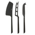 Davis & Waddell Napier Stainless Steel Cheese Knives 3pcs Set Black