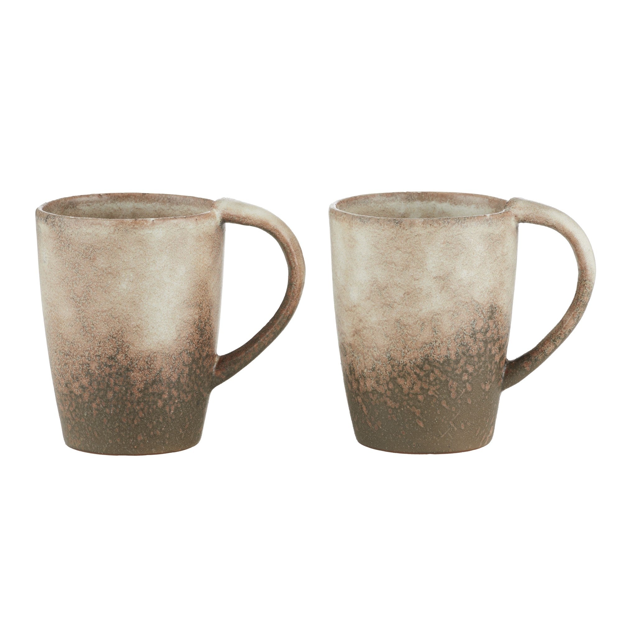 Grand Deisgns Set Of 2 Dusk 300ml Stoneware Mugs - Cream & Brown