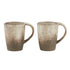 Grand Deisgns Set Of 2 Dusk 300ml Stoneware Mugs - Cream & Brown