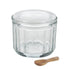 Davis & Waddell Eltham Glass Salt Jar With Scoop Clear 11x11x9cm Herb & Spice Storage The Cooks Kitchen 