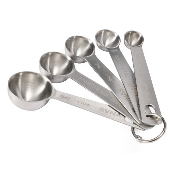 Svna Premium Stainless Steel Measuring Spoon Set 12.8x3.9x2.5cm Measuring Cups & Spoons The Cooks Kitchen 