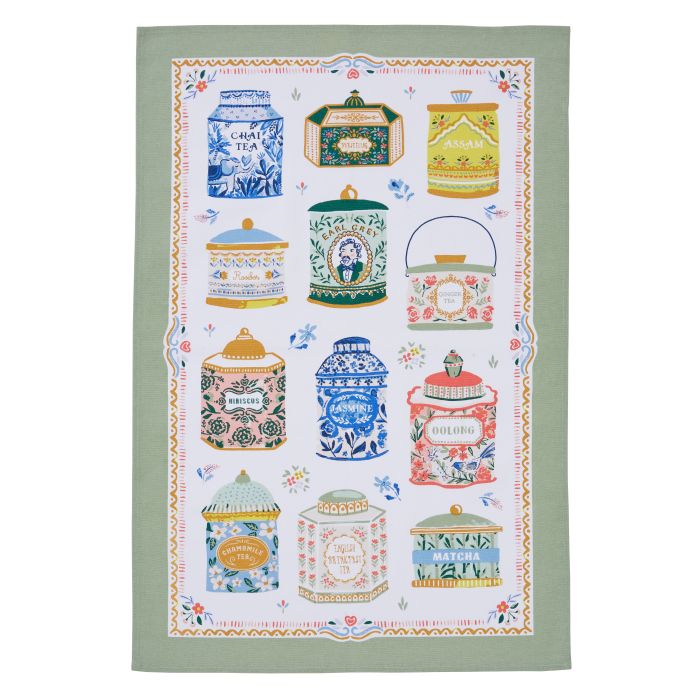 Ulster Weavers Tea Tins Cotton Tea Towel Multi-coloured 74x48x0.2cm