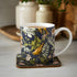 Ulster Weavers Finch & Flower New Bone China Mug 250ml Navy 8.2x8.2x8.2cm