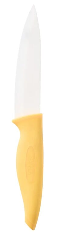 Svna Ceramic Prep Knife & Sheath Yellow Ceramic Knives The Cooks Kitchen 