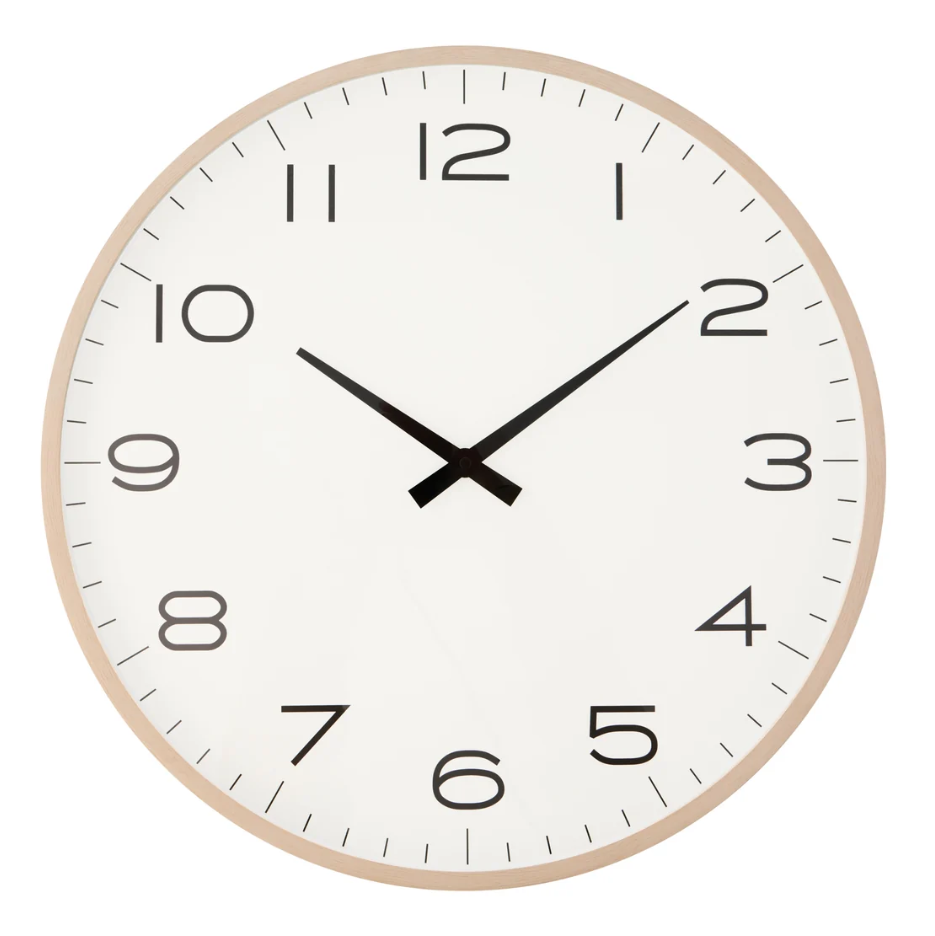 Amalfi Cody Wall Clock White & White Wash 51x5x51cm