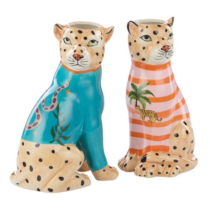 Emporium Pierson Leopard Planter Red Red 13x12x25cm