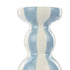 Emporium Lane Stripe Candle Holder Small Blue & White 9.5x9.5x14cm Room Diffusers & Candles The Cooks Kitchen 
