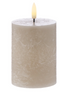 Amalfi Hughe Led Flickering Candle Taupe - 10cm