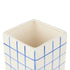 Emporium Lulu Collection Grid Vase Square Blue 11.8x11.8x25.5cm