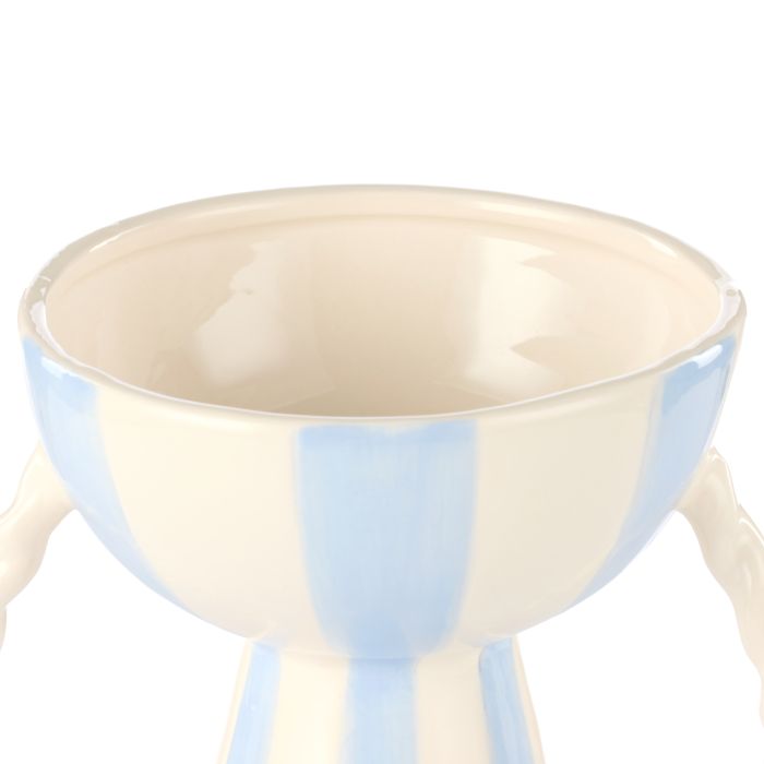 Emporium Lulu Collection Stripe Vase Blue 18.8x15.5x21.5cm