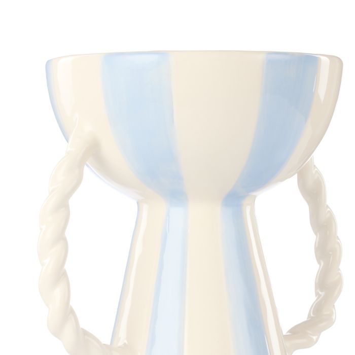Emporium Lulu Collection Stripe Vase Blue 18.8x15.5x21.5cm