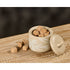 Leaf & Bean Freya Sugar Pot 9x9x8cm - Oat & White