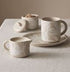 Leaf & Bean Freya Mug & Side Plate Set 12x9x10cm/21.5x4.5x3cm - Oat & White Mugs - Cups & Saucers The Cooks Kitchen 
