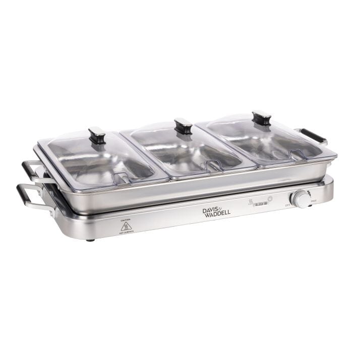 Davis & Waddell 3 In 1 Bain Marie & Warming Tray Stainless Steel 66x36x17cm Servingware The Cooks Kitchen 