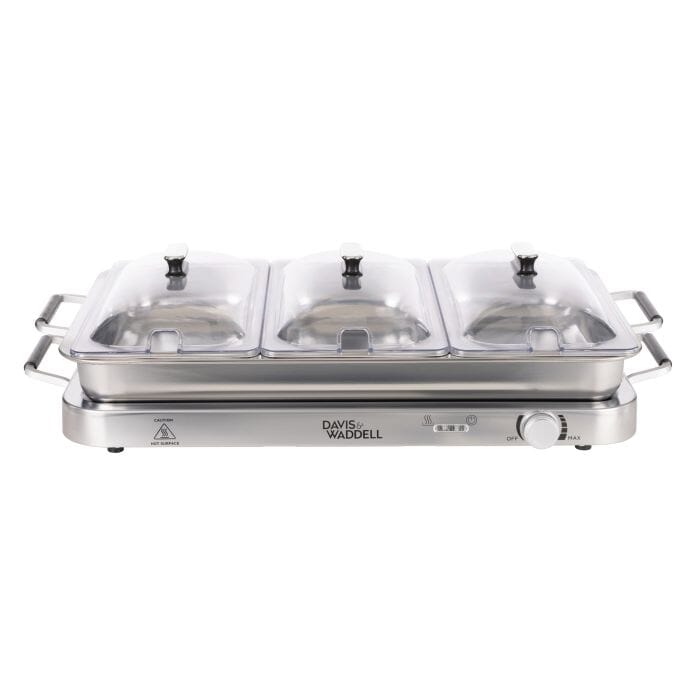 Davis & Waddell 3 In 1 Bain Marie & Warming Tray Stainless Steel 66x36x17cm Servingware The Cooks Kitchen 