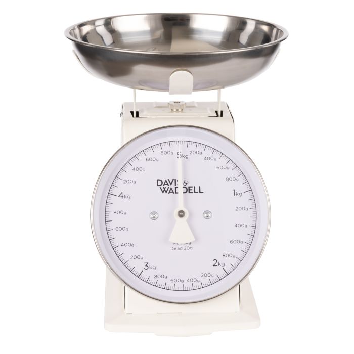 Davis & Waddell Newbury Mechanical Timer And Scale 2pcs Set Cream 21.5x14.9x20.8cm/7.3x7.3x3cm