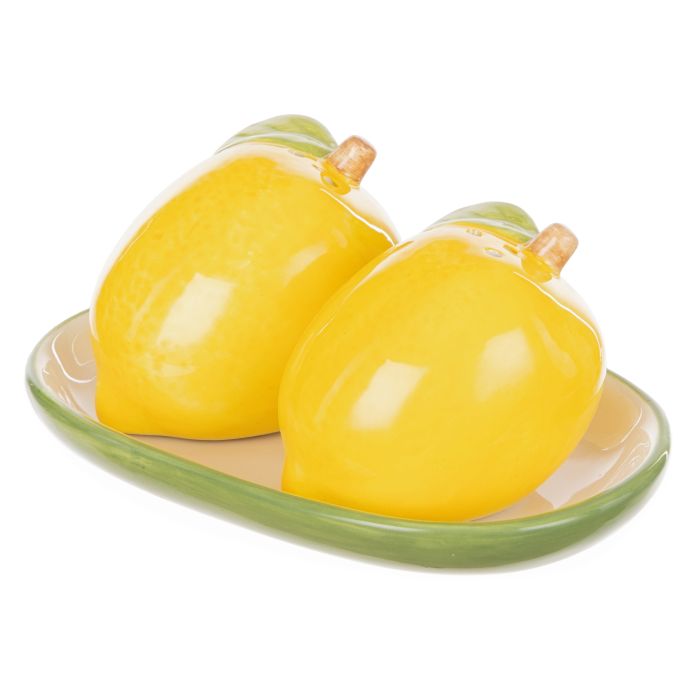 Emporium Limoncello Salt And Pepper Shakers Yellow & Green 13x8.2x6cm
