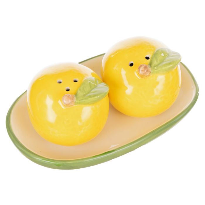 Emporium Limoncello Salt And Pepper Shakers Yellow & Green 13x8.2x6cm