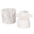 Davis & Waddell Nuvolo Marble French Butter Bell White Grey 15x10.5cm