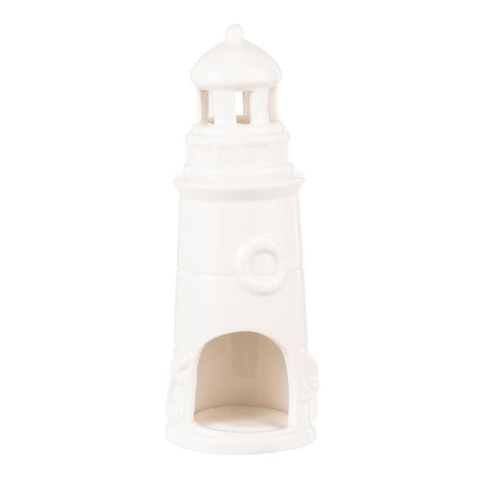 Emporium Landry Tealight Holder Matte White 6.5x6.5x17.7cm