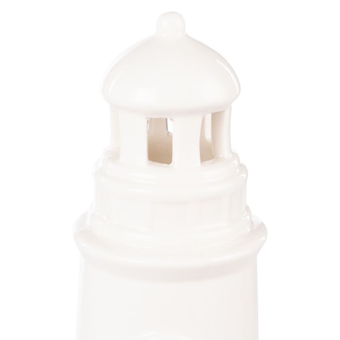 Emporium Landry Tealight Holder Matte White 6.5x6.5x17.7cm