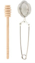 Leaf & Bean Infuser & Honey Dipper Set Natural