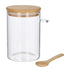 Leaf & Bean Glass Canister With Spoon Natural 650ml Glassware Storage The Cooks Kitchen 