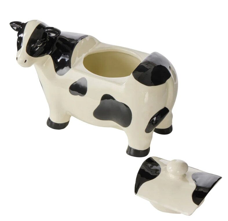 Davis & Waddell Homestead Friesian Storage Jar Black & White Biscuit Barrels & Tins The Cooks Kitchen 