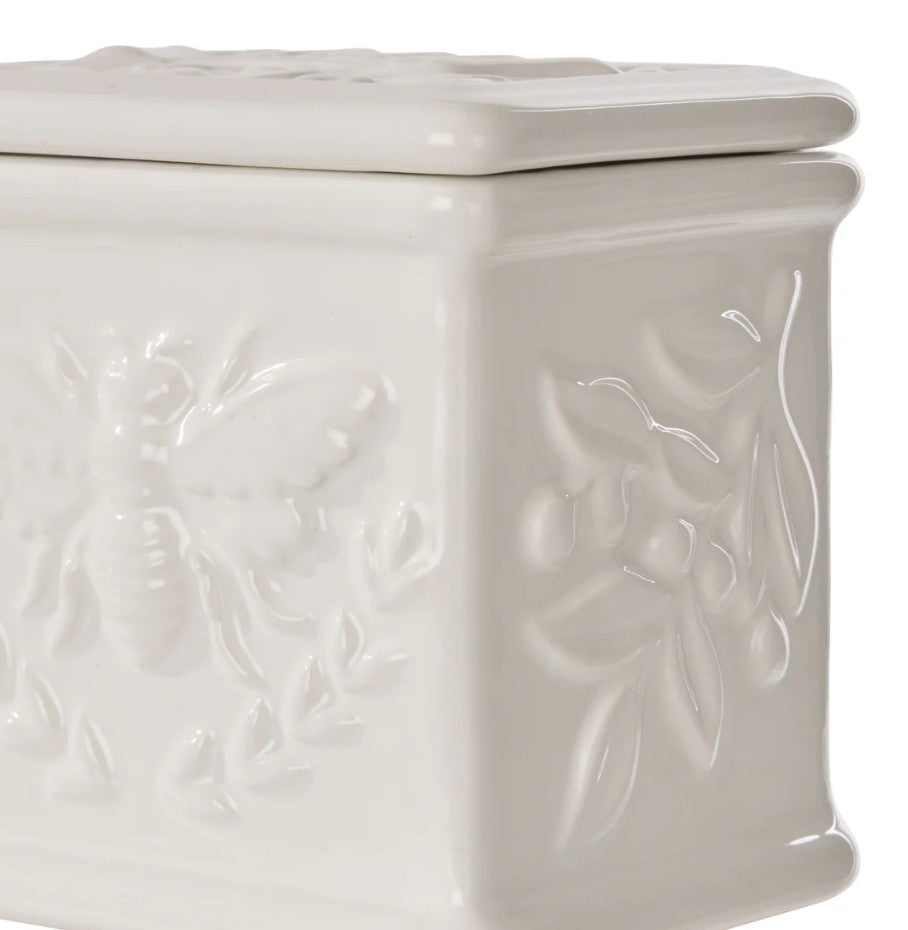 Davis & Waddell Wildflower & Hive Salt Cellar White 9.4x7.7x9.4cm