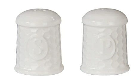 Davis & Waddell Wildflower & Hive Salt & Pepper Shakers White Shakers The Cooks Kitchen 