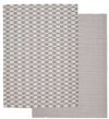 Davis & Waddell Heritage Check Cotton Tea Towel 2pcs Set - Grey