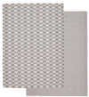 Davis & Waddell Heritage Check Cotton Tea Towel 2pcs Set - Grey