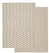Davis & Waddell Heritage Check Cotton Tea Towels 2pc Set - Beige
