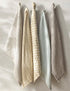 Davis & Waddell Heritage Check Cotton Tea Towels 2pc Set - Beige
