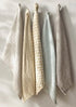 Davis & Waddell Heritage Stripe Cotton Tea Towel 2pc Set Grey Tea Towels The Cooks Kitchen 