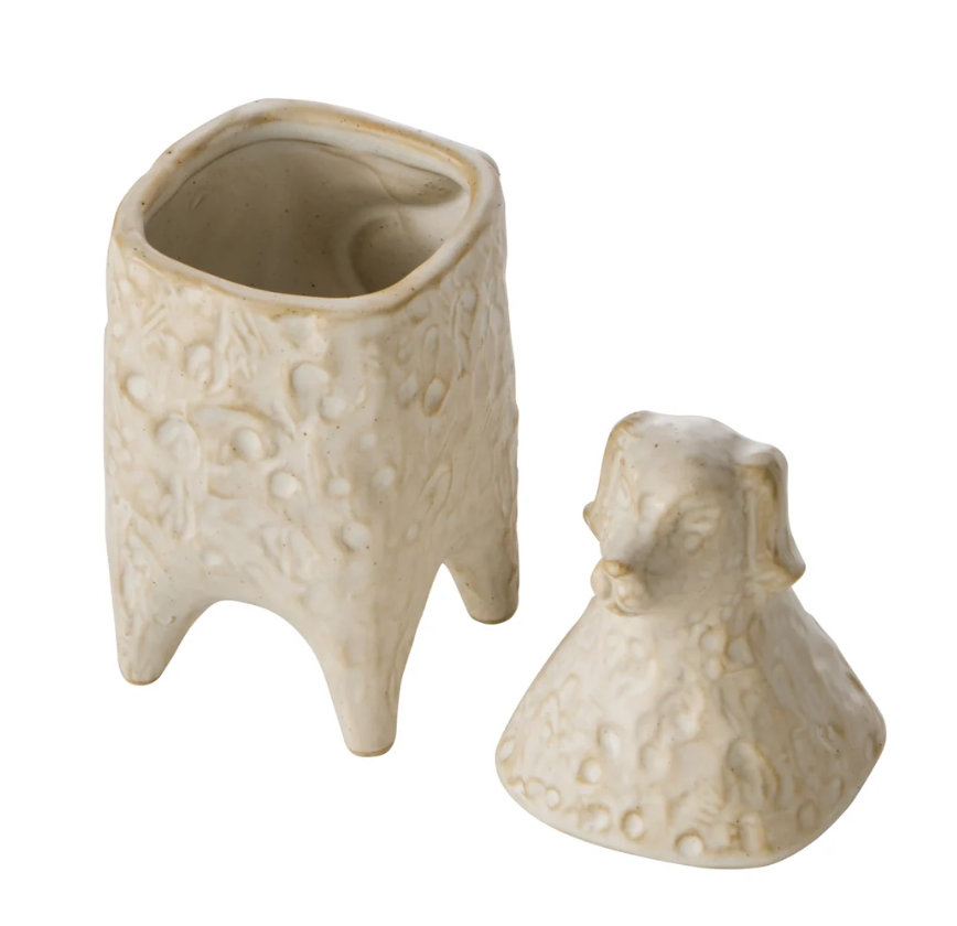 Amalfi Ari Dog Jar Off White Reactive