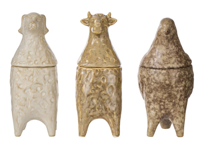 Amalfi Ari Dog Jar Off White Reactive