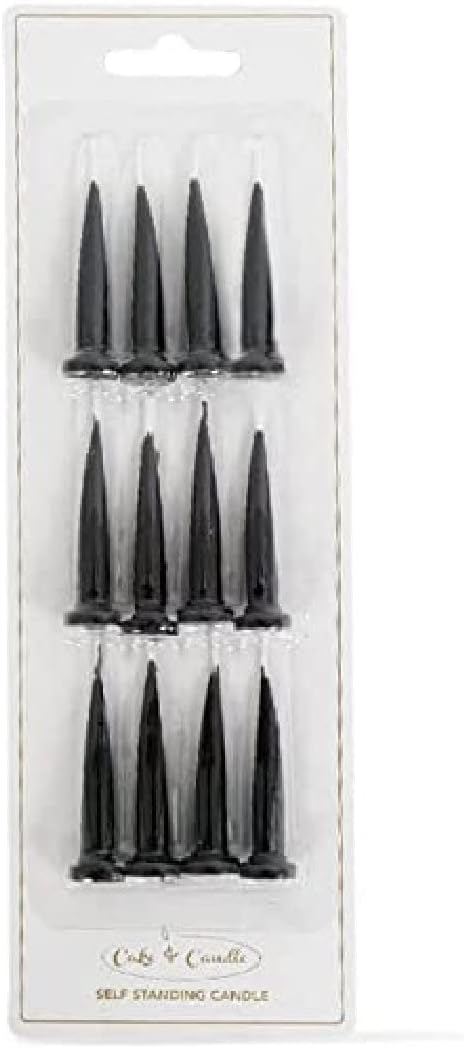 Cake & Candle Bullet Candles - Black