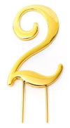 Sugar Crafty - Gold Cake Topper Number 2