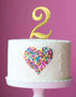 Sugar Crafty - Gold Cake Topper Number 2 Number Toppers The Cooks Kitchen 