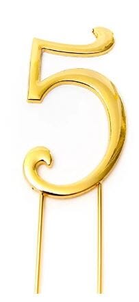 Sugar Crafty Gold Cake Topper (7cm) #5 Number Toppers The Cooks Kitchen 