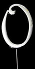 Cake & Candle Silver Cake Topper (7cm) - Number 0
