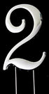 Sugar Crafty - Silver Cake Topper Number 2