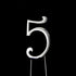 Sugar Crafty - Silver Cake Topper Number 5 Number Toppers The Cooks Kitchen 