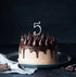 Sugar Crafty - Silver Cake Topper Number 5 Number Toppers The Cooks Kitchen 