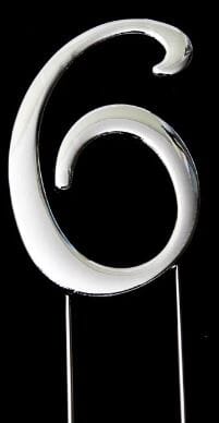 Sugar Crafty Cake Topper (7cm) - Number 6 Number Toppers The Cooks Kitchen 