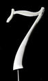 Sugar Crafty - Silver Cake Topper 7cm - Number 7