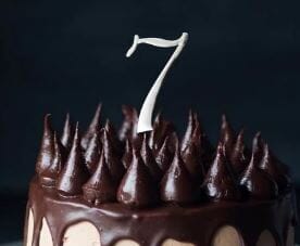 Sugar Crafty - Silver Cake Topper 7cm - Number 7 Number Toppers The Cooks Kitchen 