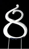 Sugar Crafty - Silver Cake Topper Number 8
